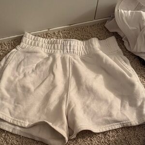 Hollister Women's Cream Athletic Shorts